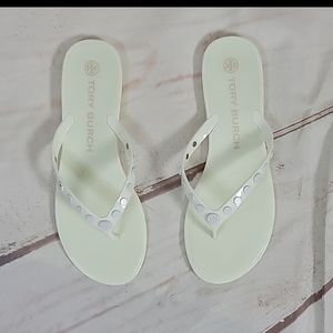 -Tory Burch Studded Jelly Flip Flops Size 8